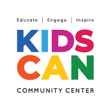 Logo in rainbow letters reads: Educate. Engage. Inspire. Kids Can Community Center